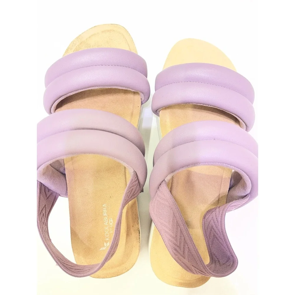 Koolaburra by UGG Womens Lilac Purple Padded Platform Slingback Sandals 8